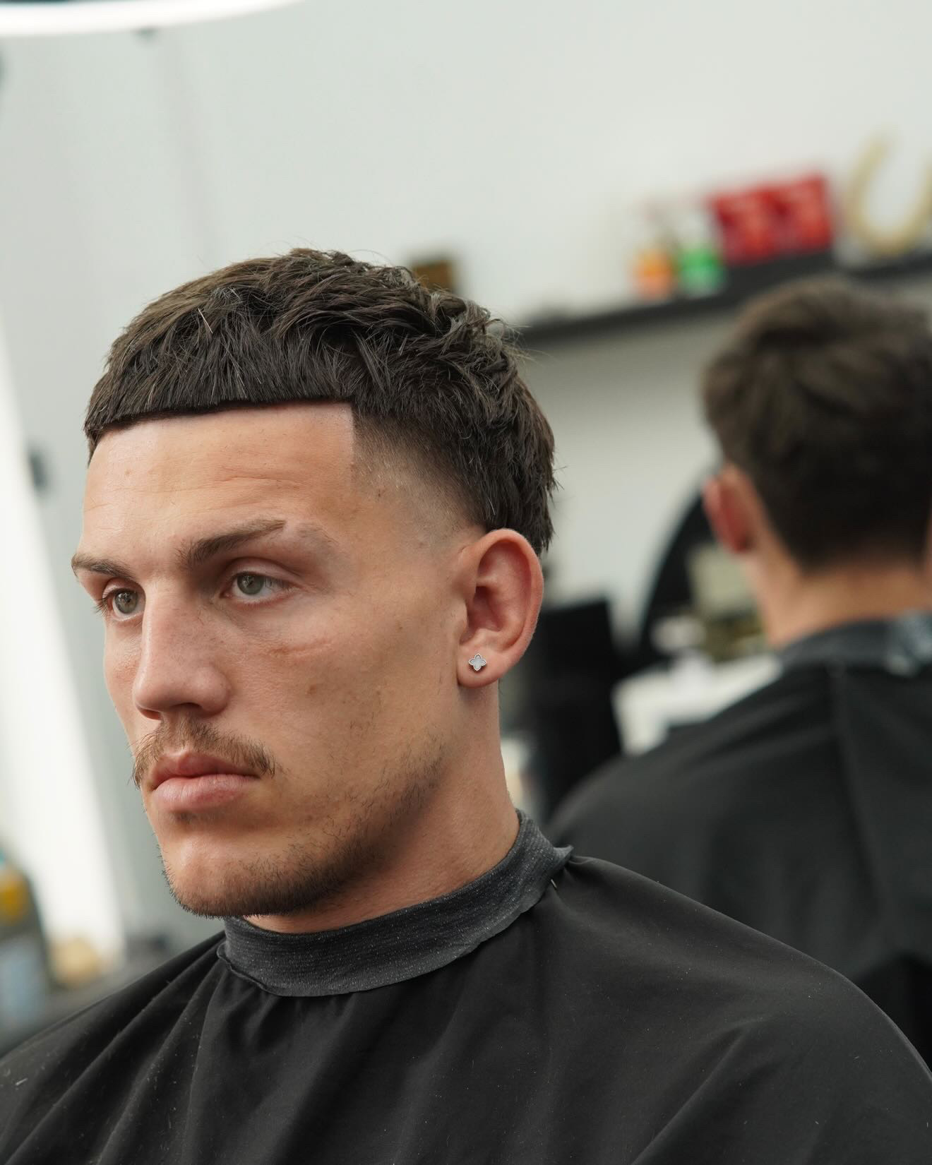 Textured French crop with taper at PB Barbers